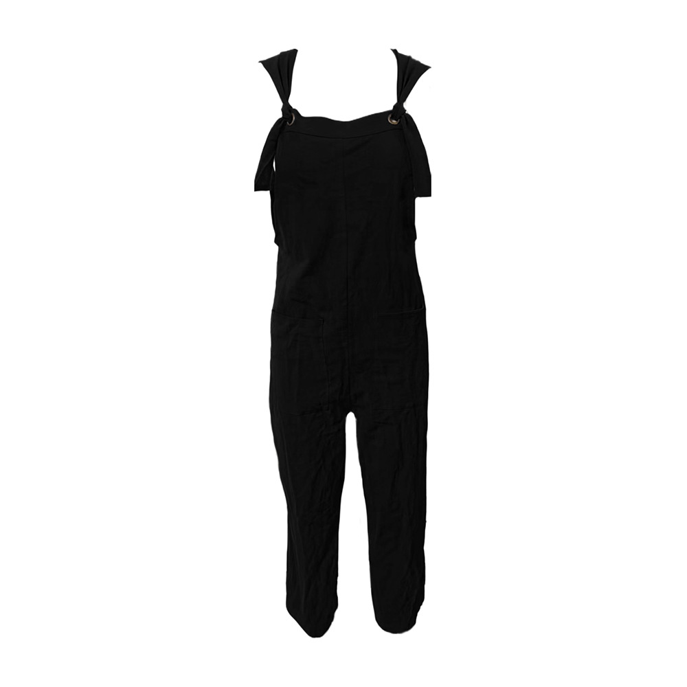Women Clothing Summer Casual Loose Strap Jumpsuit Suspender Trousers Women