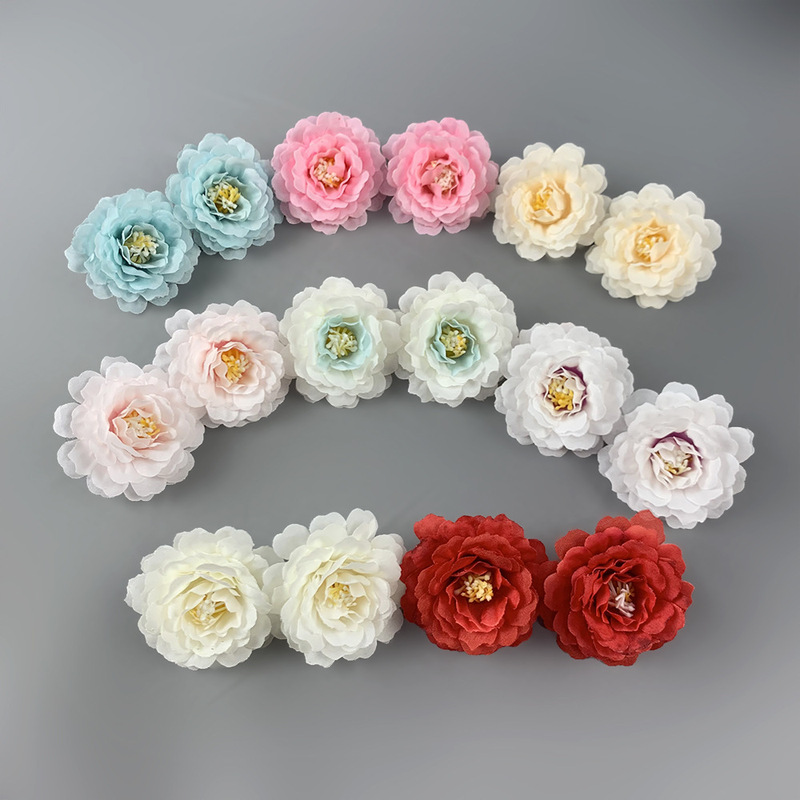 Artificial Azalea head diameter 6cm small peony diy fake flower accessories clothing floral decorative Garland props Artificial Azalea head diameter 6cm small peony diy fake flower accessories clothing floral decorative Garland props