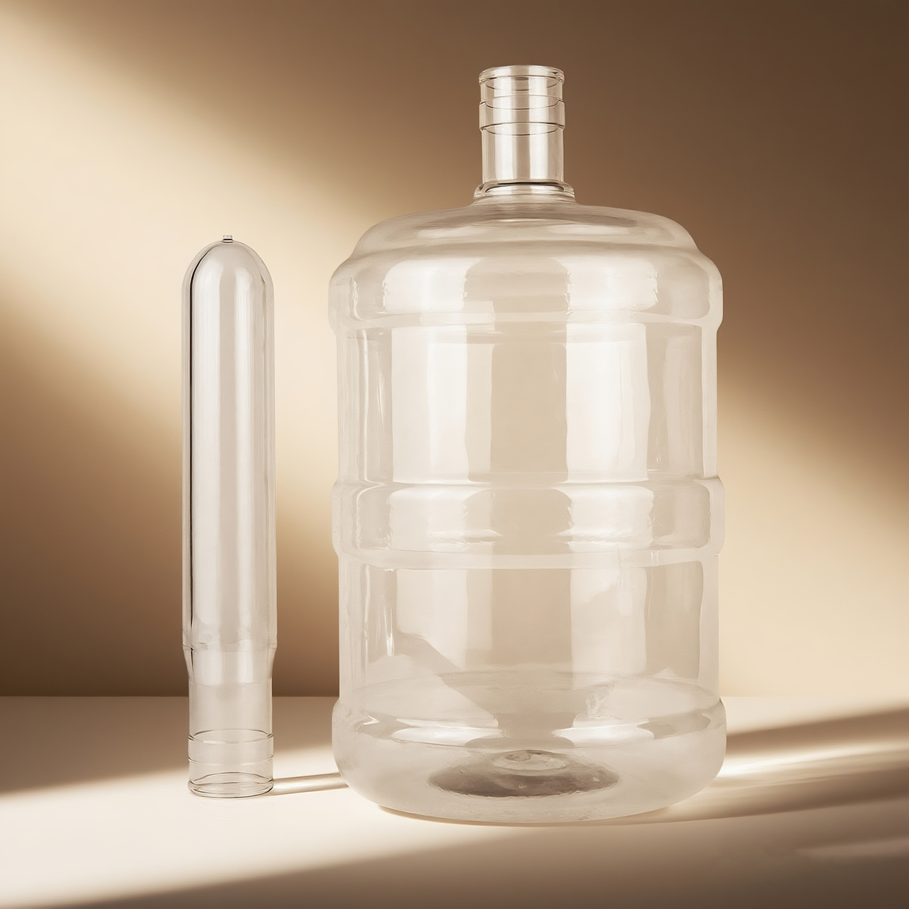 55 calibre PET botella en blanco de grado alimenticio nuevo material desechable de botella de agua mineral fábrica de ventas directas grandes desde el mejor