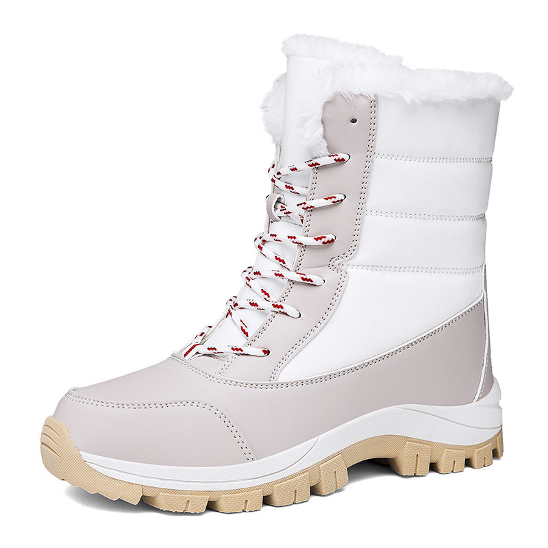 Botas de algodón de invierno para mujeres al aire libre más vello grueso calentamiento botas de nieve de comercio exterior zapatos de mujer de tamaño grande image 8