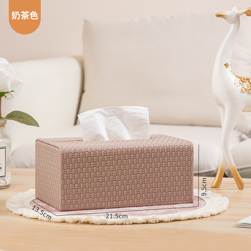 Caja de pañuelos hogar sala de estar luz restaurante de cuero de lujo multifuncional coche mesa de café caja de almacenamiento sala de estar caja de pañuelos imprimible