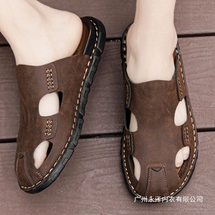Men's Summer Large Size Outer Wear Korean Style Outdoor Trendy 2025 New Soft-Soled Non-Slip Slippers