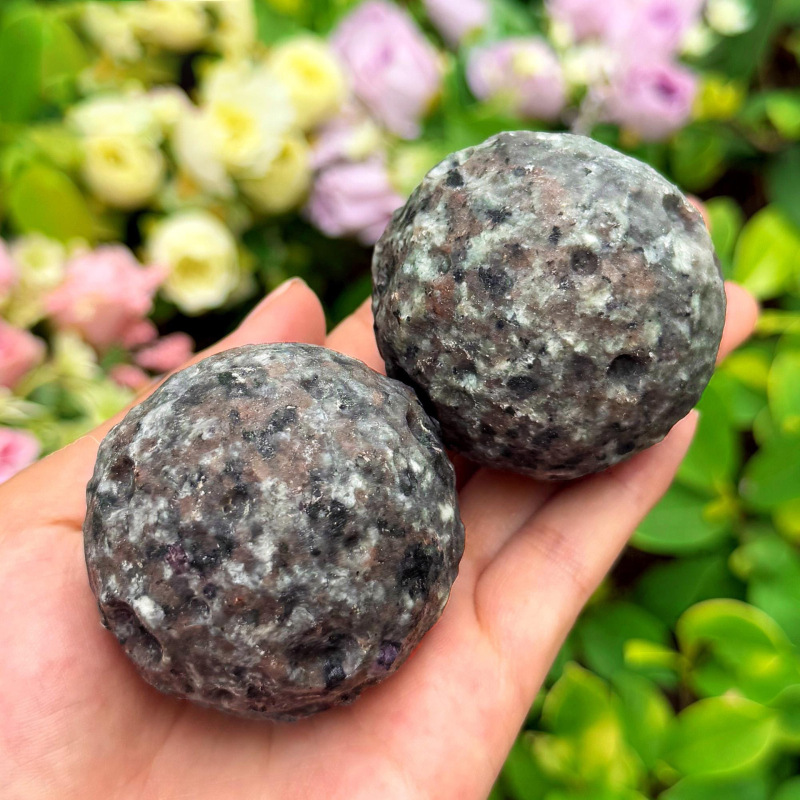 天然水晶鉱石炎石球月原石研磨彫刻鉱石装飾品工芸品デスクトップ装飾品|undefined