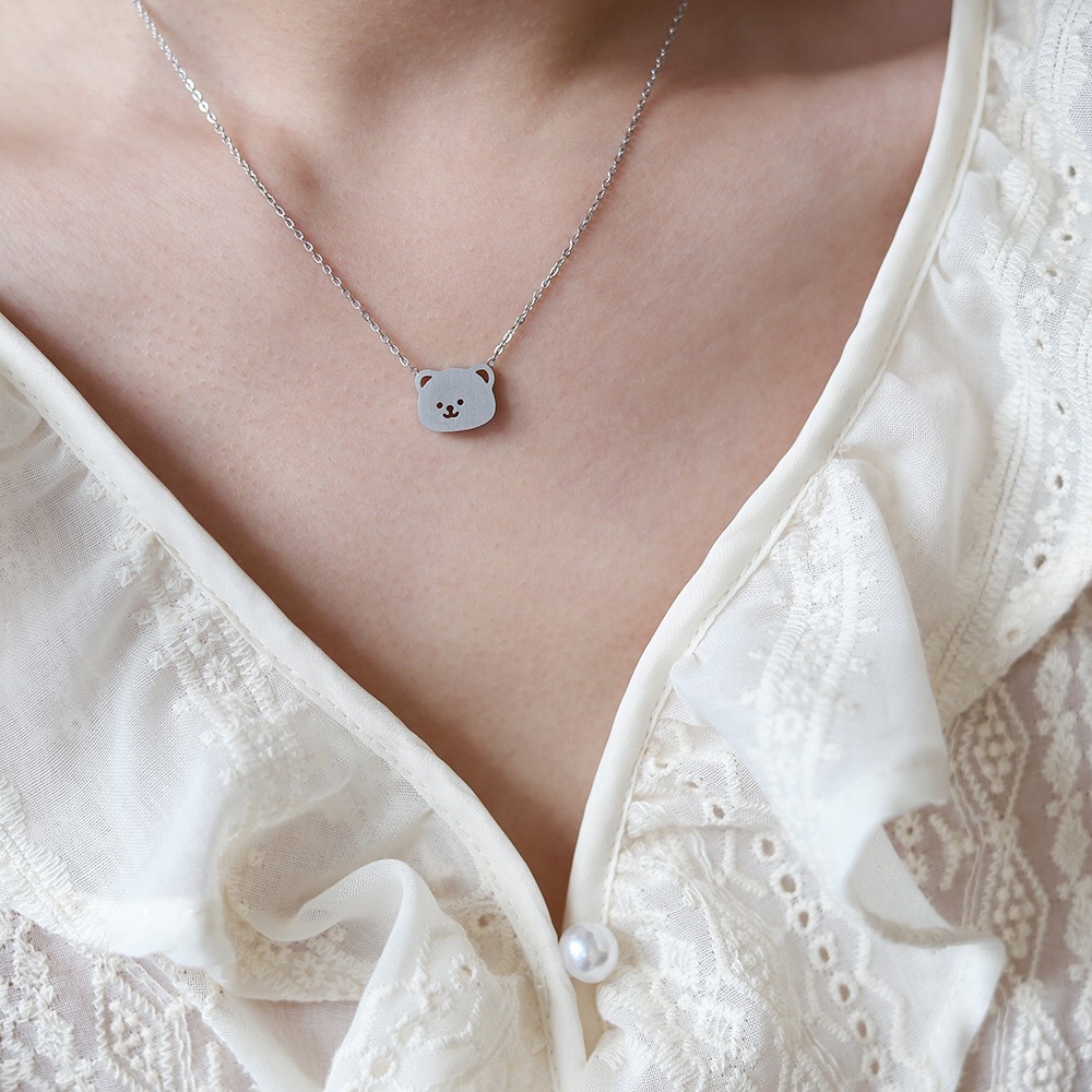 Fashion Bear Titanium Steel Pendant Necklace Colorza_colorza_5