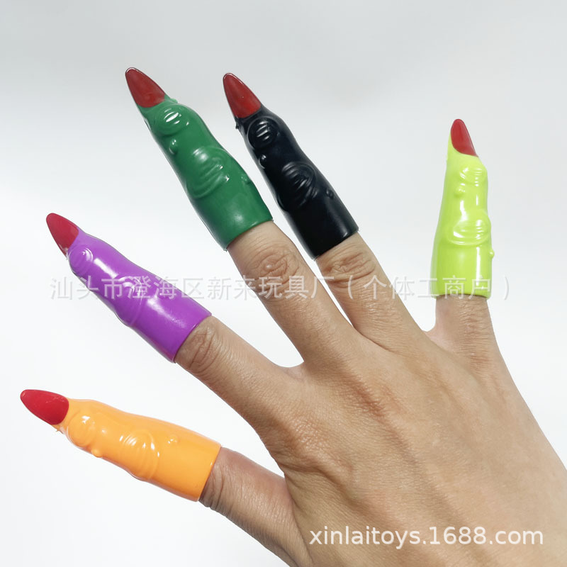 Cross-border Amazon ghost festival nail set Halloween trick makeup props DIY fake nails April Fool's Day Finger Set