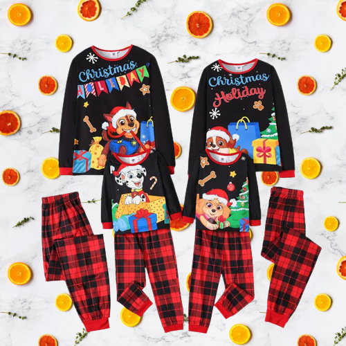 Fashion Animal Cartoon Stripe Soft Treatment Polyester Pants Sets Straight Pants Parent-child Outfit Family Matching Outfits display picture 1