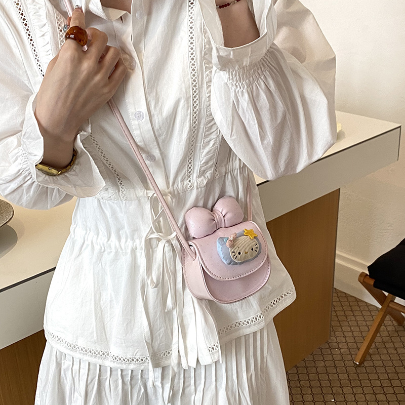 Bolsa infantil transfronteriza adorable gatito mini bebé mochila arco estrellas pequeñas bolsas accesorios para niños y niñas