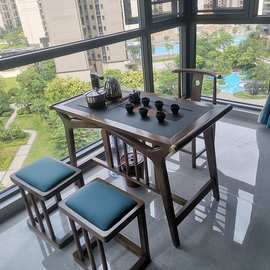1.2米实木茶桌椅小茶台烧水壶一体功夫茶套装新中式阳台泡茶组合