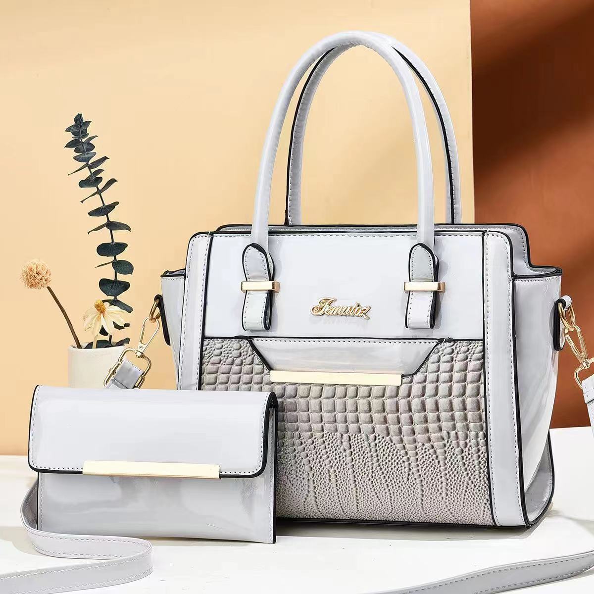 [Bolsos de mujer transfronterizos] bolsos de hombro casuales de mujer 2025, nuevos bolsos de mujer de gran capacidad, bolsos de moda de piel brillante