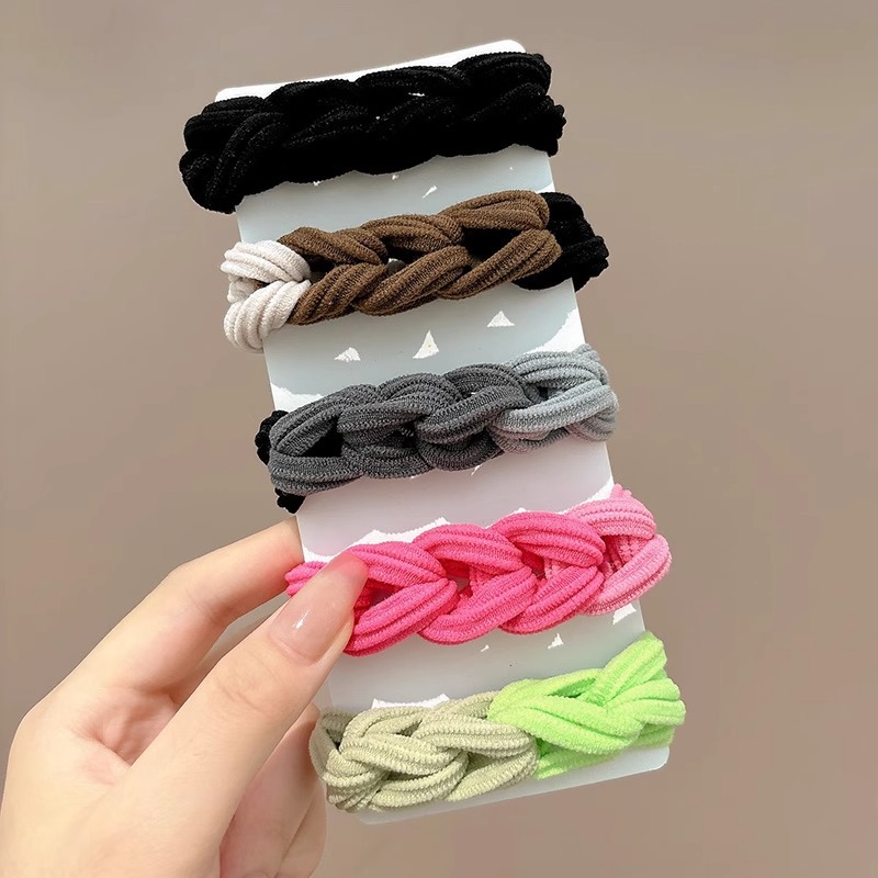 grueso de alta elástica mariposa trenzada cabello cabello de mujer cabello de cabello de cola de caballo cabello de alta sensibilidad correa de cabello adornamiento de cabello