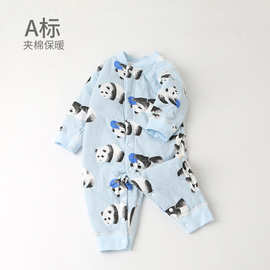 40g婴儿A类纯棉秋冬连体衣男女宝宝夹棉爬服新生儿童保暖哈衣