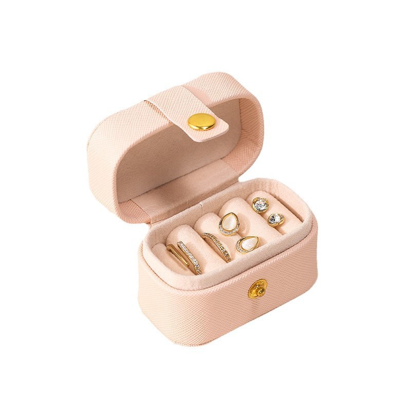 Mini caja de anillo, pendientes portátiles, caja de joyería, caja de almacenamiento de anillo coreano, caja de joyería portátil transfronteriza
