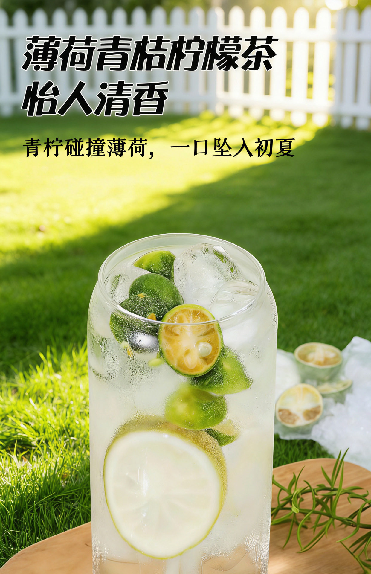 Mint Green Tangerine Lemon Tea 100g Fruit Herbal Tea 10 Individual Sachets Summer Iced Drink preparation