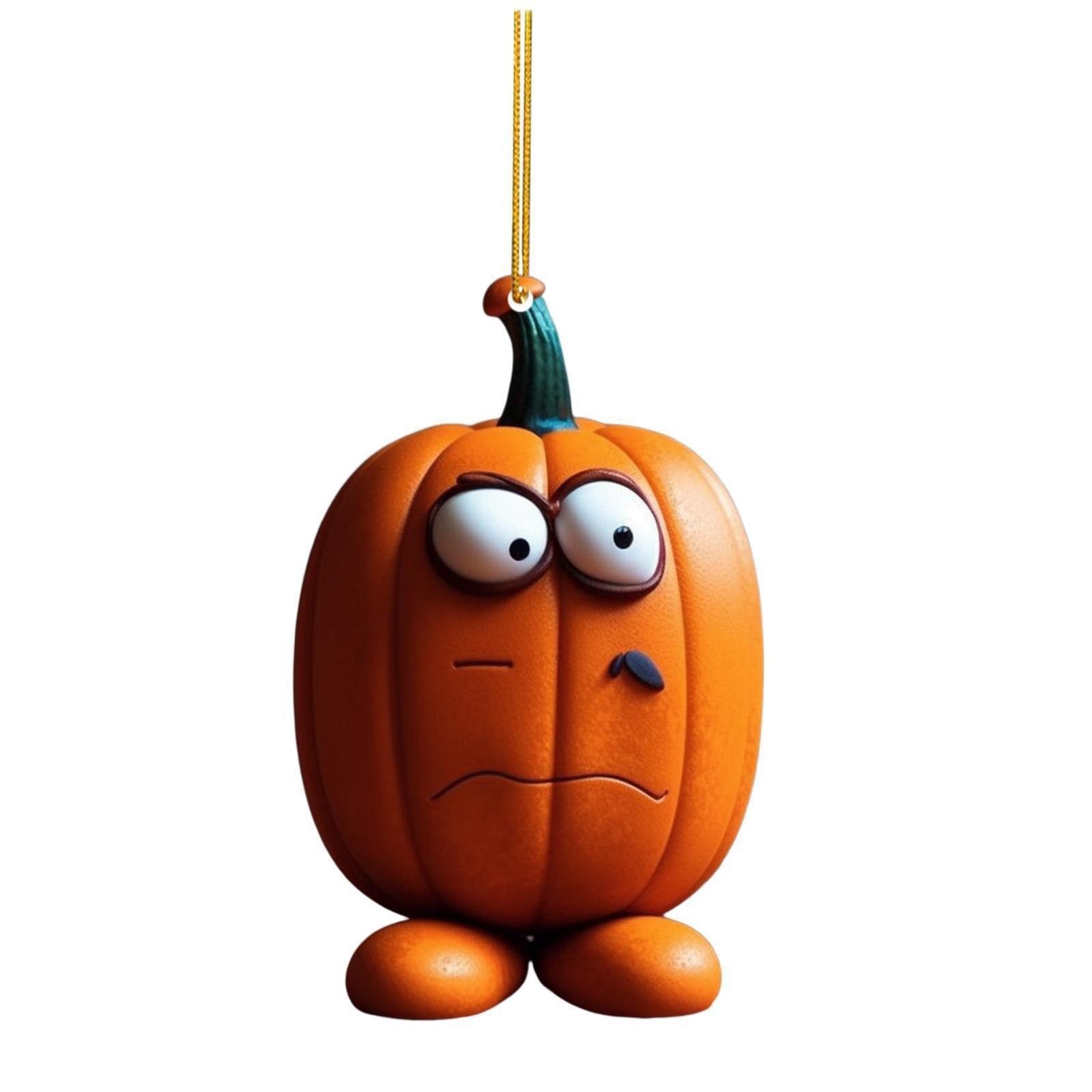Halloween transfronterizo acrílico calabaza colgante transfronterizo espejo retrovisor colgante remolque de automóvil de vacaciones
