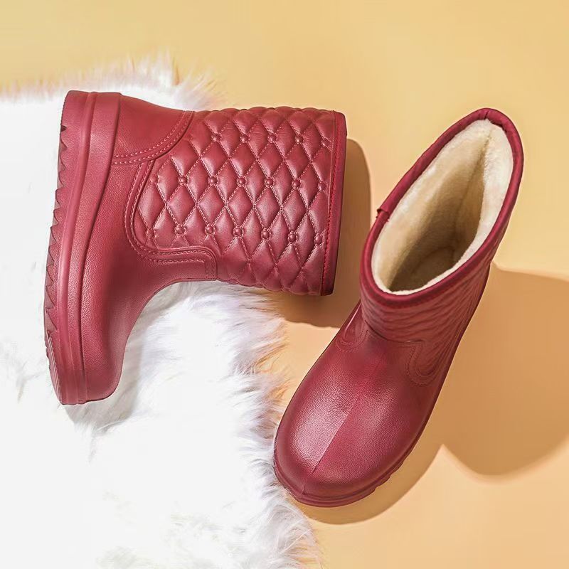 2025 invierno botas de nieve de lana impermeables zapatos de nieve impermeables EVA botas cálidas ligeras antideslizantes image 4