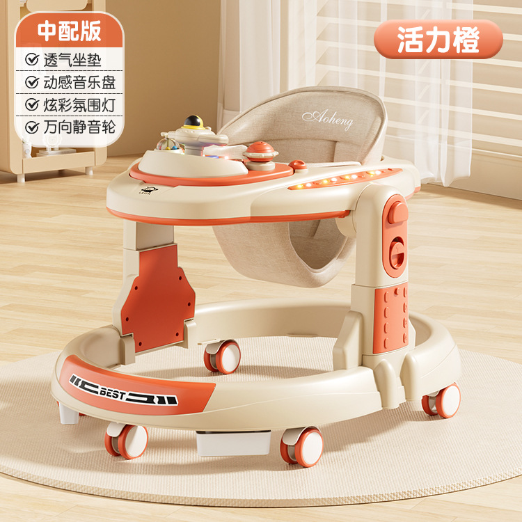 Piernas de tipo O para caminante infantil 3 - en - 1 anti-rollback plegable empujado a mano para caminante anti-O