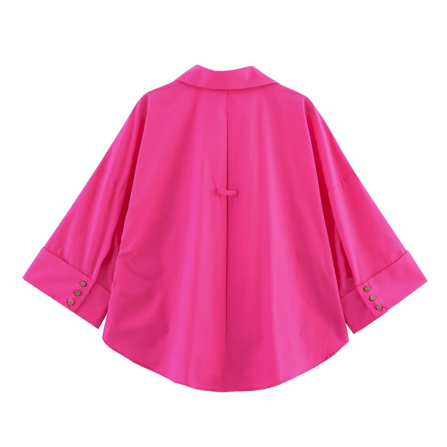 Women's Classic Fashion Wide Sleeve Poplin Shirt European American Style Versatile New Clothing_ecoleips.com