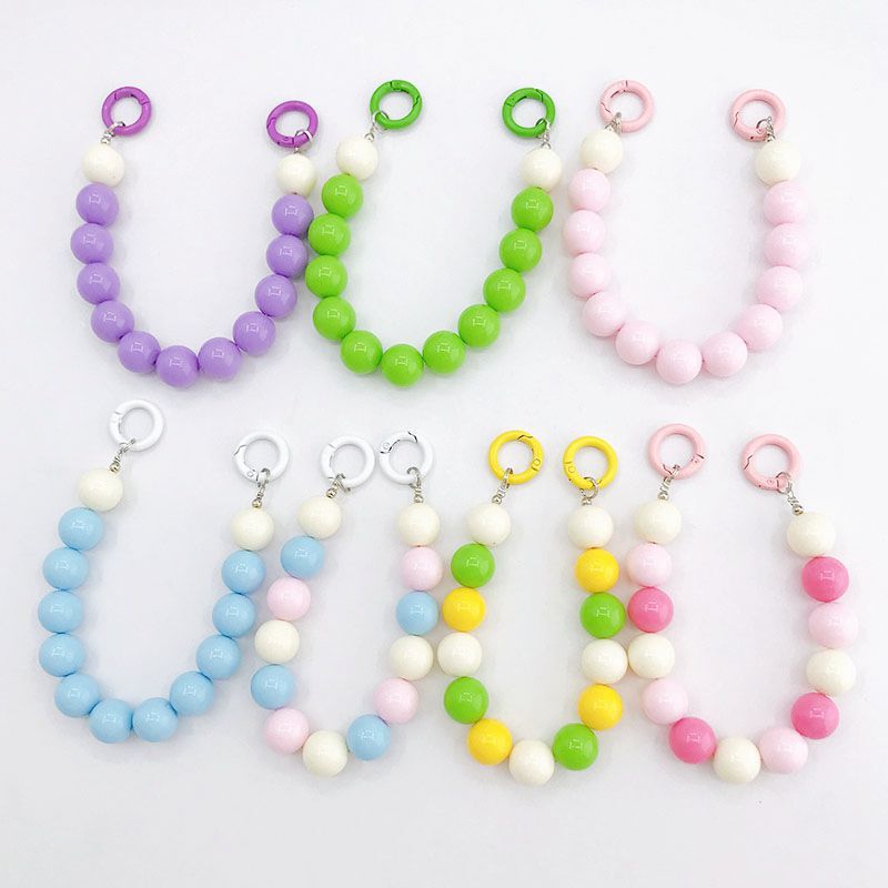 Yi Lian New 16mm Acrylic Beaded Handheld Chain diy Mobile Phone Case Accessories Handmade Beaded Handheld Accessories