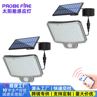 Solar Split Single Head Wall Lamp Outdoor Waterproof Human Body Induction Solar Courtyard Remote Control Flood Light Garage Light