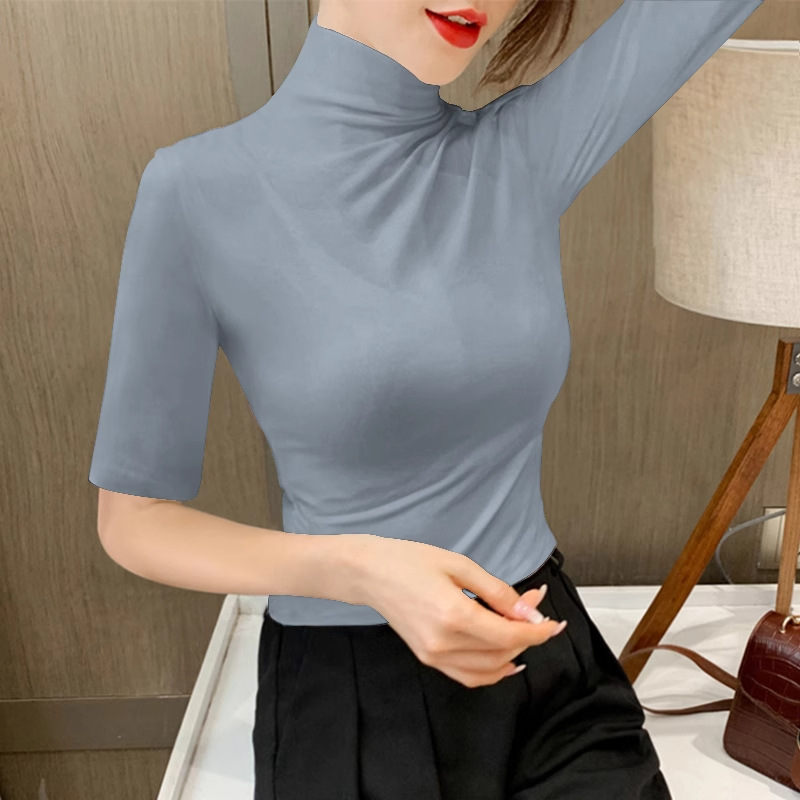 아이언 그레이 [원피스 하프 터틀넥]
