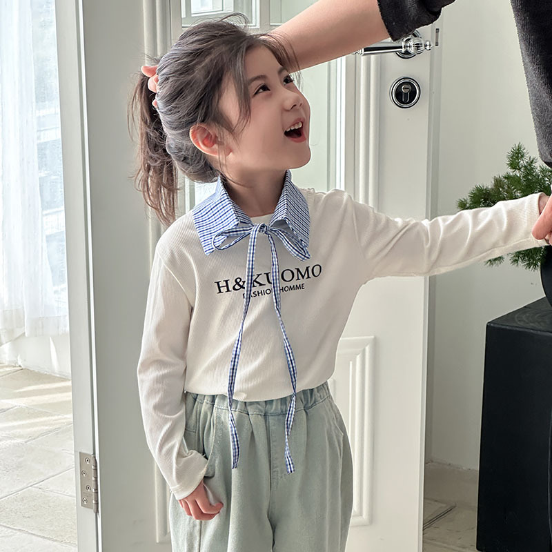 Cuello falso para niños camisa a cuadros con cordones de alta calidad cuello falso suéter de todo fósforo suéter corbata accesorios de mujer