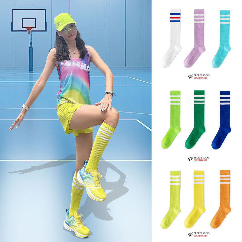 Compression Socks for Running, Cycling, and Aerobics with Light Pressure and Colorful Cotton Design Compression Socks for Running, Cycling, and Aerobics with Light Pressure and Colorful Cotton Design