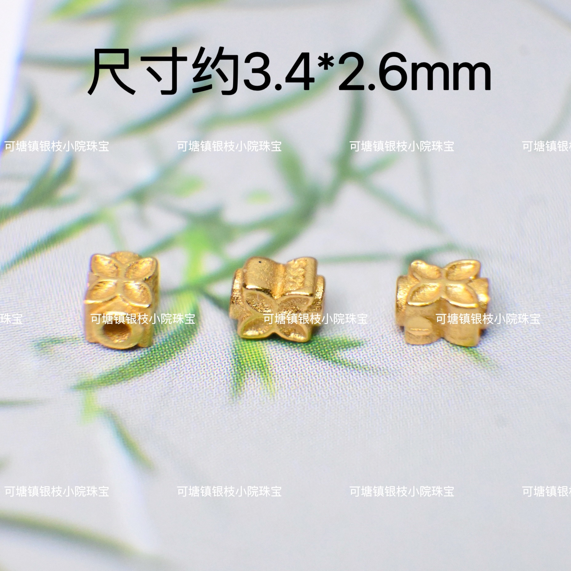 S925 Silver Gufa Gold Bead Frosted Money Beads Transfer Beads DIY Handmade Jewelry Bracelet Beaded Accessories Wholesale