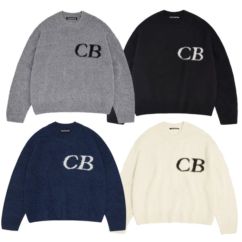 Cross-Border American Fashion Cole Buxton Casual Retro Cb Letter Sweater Autumn and Winter Loose Knit Sweater and Pants Set Cross-Border American Fashion Cole Buxton Casual Retro Cb Letter Sweater Autumn and Winter Loose Knit Sweater and Pants Set