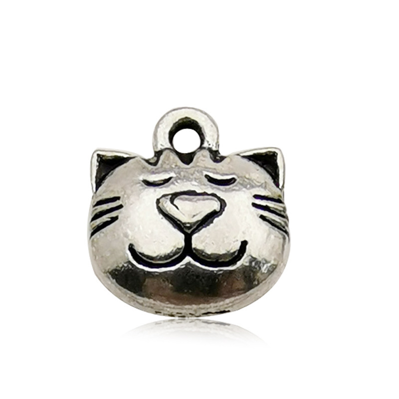 1 고대 실버 고양이 13x14mm-17379/1g