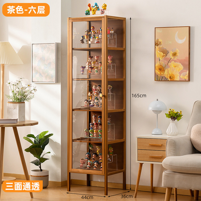 家庭收纳柜子储物柜置物柜多层带柜门卧室家用手办展示柜一件起批|undefined