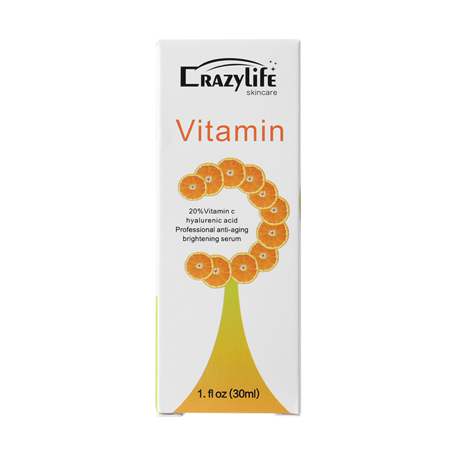 Crazylife Sérum hydratant à la vitamine C pour la peau du visage 30 ml_voghion.com