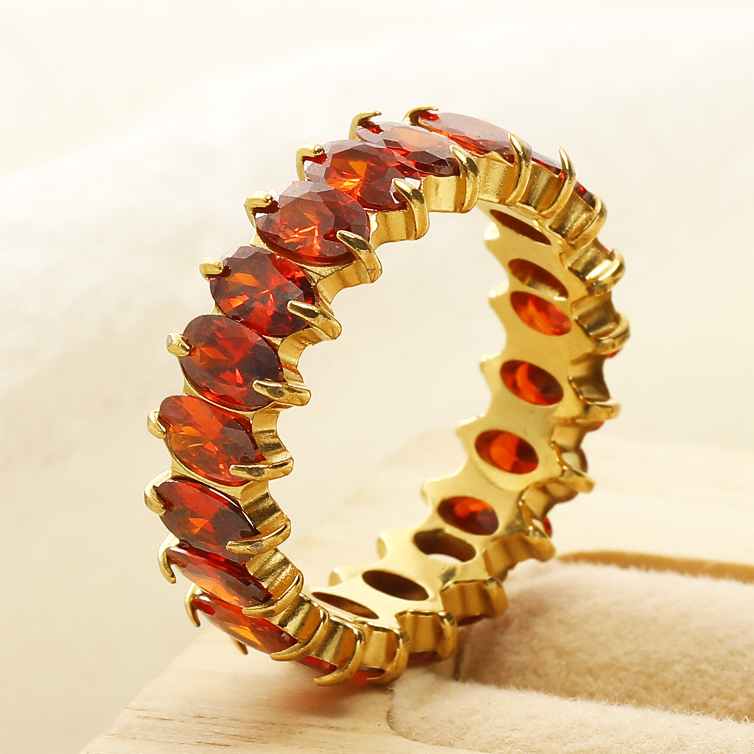 6g Weight Real Gold Plated Plating Material Rings Classification 10, 6, 8 Ring Size 1 Piece Quantity Holiday, Daily Occasion 304 Stainless Steel Material Geometric Pattern Women's Gender Elegant Style Waterproof Non Tarnish, Plating Craft Real Gold Plated Geometric 304 Stainless Steel Elegant Waterproof Non Tarnish Rings 12