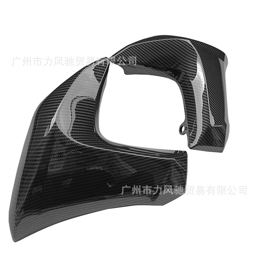 Adecuado para Kawasaki ER6N 2012-2016 tanque de agua placa lateral radiador bolsa grande Placa de protección placa lateral patrón de fibra de carbono