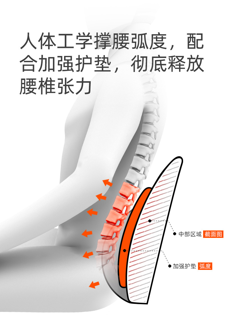 Adjustable Car Lumbar Support Memory Foam Cushion Office Car Seat Cushion Car Seat Office Chair