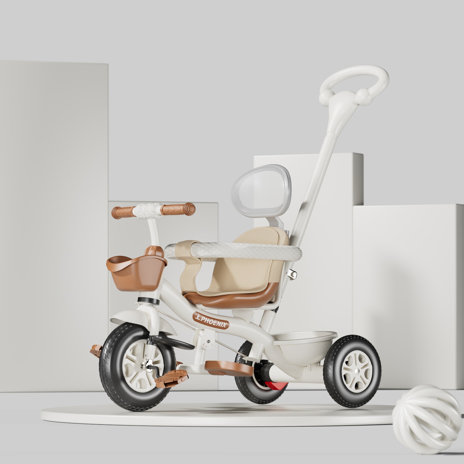 Spot al por mayor Phoenix niños triciclo 1-3-2-6 años bicicleta de empuje manual grande bebé de juguete