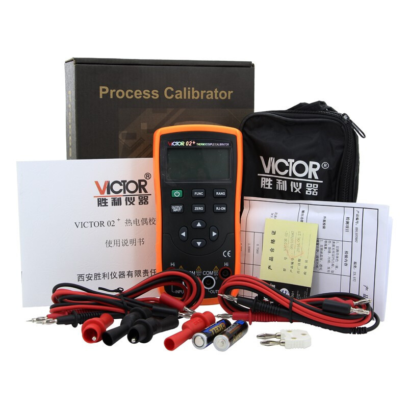 VICTOR胜利仪器VC02+温度校验仪VICTOR02+模拟热电偶过程校准器