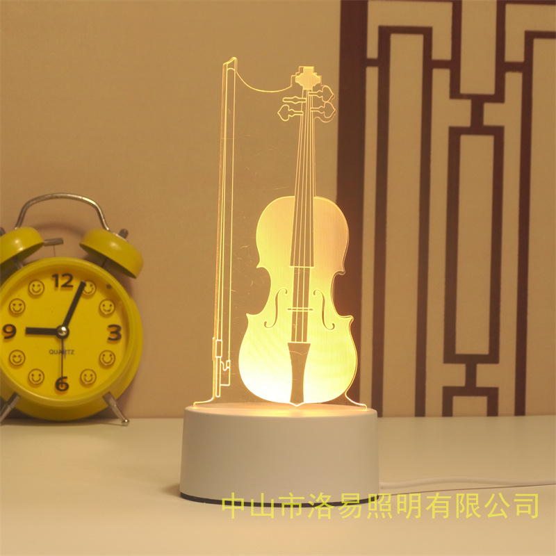 3D lámpara de noche acrílica atmósfera regalos de cabecera atmósfera lámpara de evento regalos al por mayor DIY lámpara de escritorio ideas de Navidad