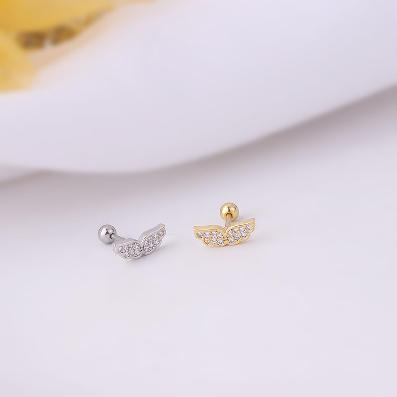 1 Pair Sweet Geometric Stainless Steel Zircon Ear Studs display picture 9