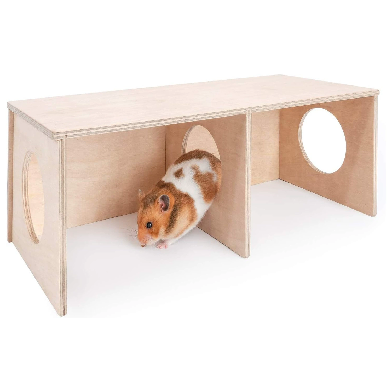 Секретное укрытие для хомяка, 2 комнаты, укрытие и игрушка для исследования тоннеля, хомяк