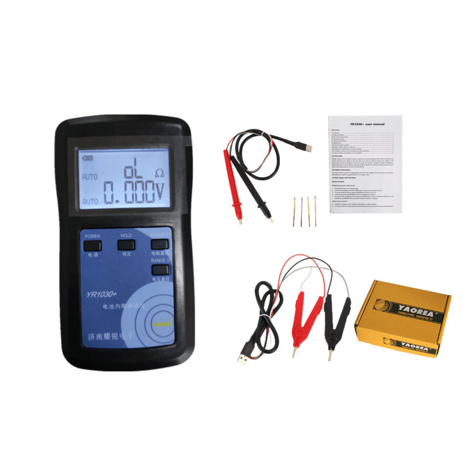 耀锐真四线YR1030+锂电池内阻测试仪表镍氢镍镉纽扣蓄池纽扣组合5