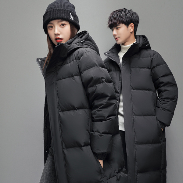 Long keep warm velvet down jacket for boys for men and women
