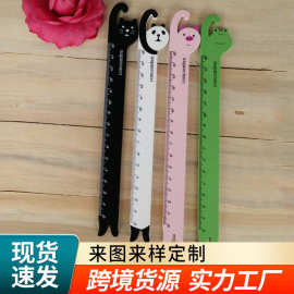 跨境亚马逊学生刻度尺创意文具直尺现货卡通量尺木制工艺品尺子