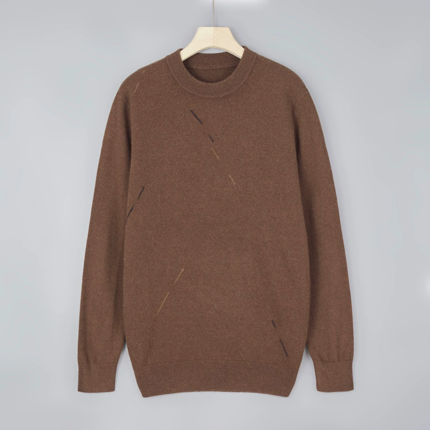 2025 basic men’s flat thickened pure cashmere sweater