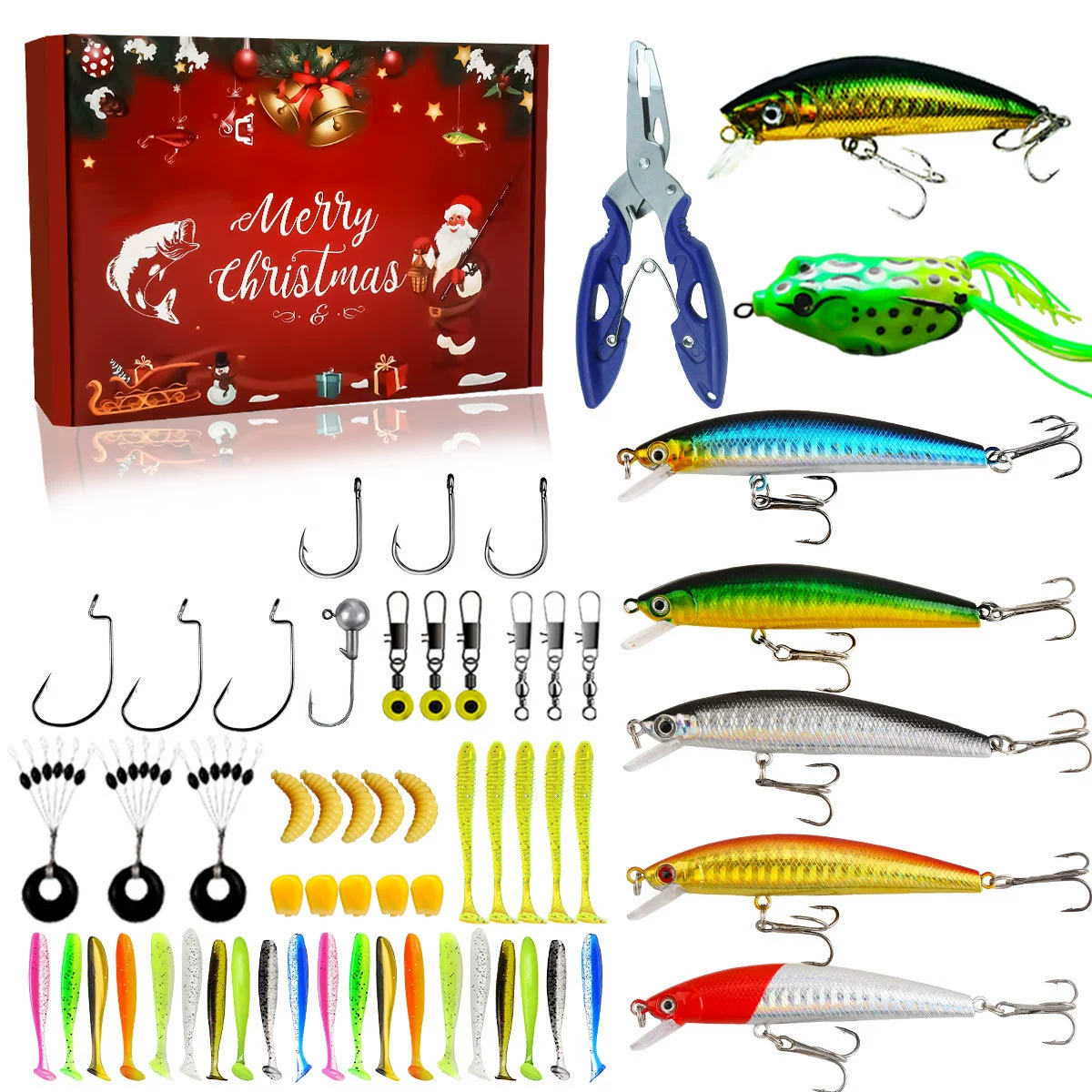 Трансграничный Новый 113 шт. Рыбалка Поддельный набор Luya Поддельный Любитель рыбалки Рождественский креативный подарок оптом