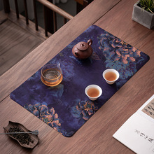 侘寂风小号茶席干泡布艺茶垫禅意家用防水茶桌布垫功夫茶道配件