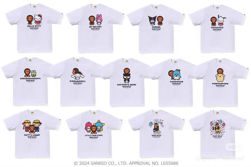 Long-Term Availability in Stock: Bape Sanrio Collaboration Hello Kitty Milo Cartoon Couple Shorts