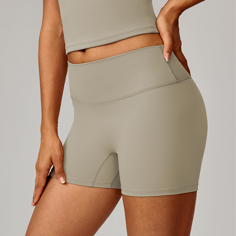 Explosiones transfronterizas europeas y americanas, pantalones cortos de yoga apretados, cintura alta, caderas, pantalones de gimnasio para correr 8519