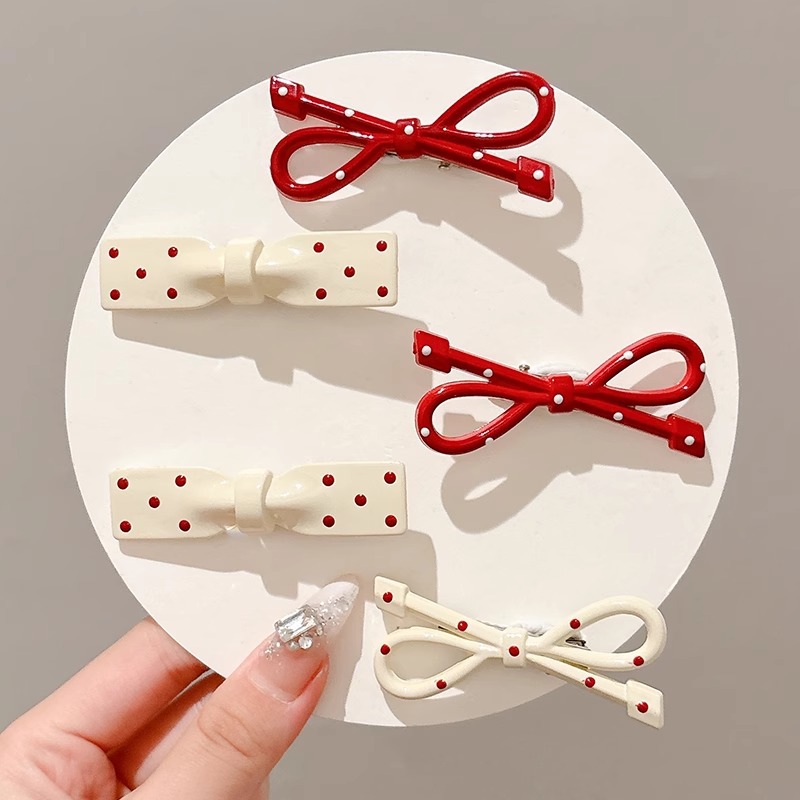 Anchor Red Wave Point Bow Hairpin Hermoso Side Clips Peel Broken Clips Facial Cleaning Clips
