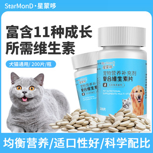 Multivitamin Tablets for Cats and Dogs, Multivitamins for Cats with Beautiful Hair and Beautiful Hair