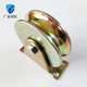 Color steel wheel directional color steel pulley rail wheel V-type rail wheel sliding door steel wire guide rail angle iron grooved wheel